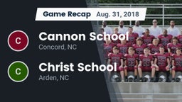 Recap: Cannon School vs. Christ School 2018