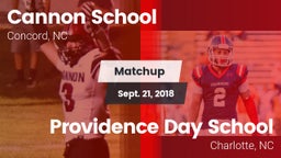 Matchup: Cannon vs. Providence Day School 2018