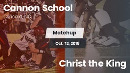 Matchup: Cannon vs. Christ the King 2018