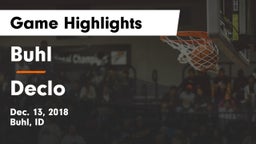 Buhl  vs Declo  Game Highlights - Dec. 13, 2018