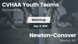 Matchup: CVHAA Youth Teams vs. Newton-Conover  2016