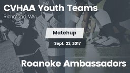 Matchup: CVHAA Youth Teams vs. Roanoke Ambassadors 2016