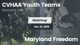 Matchup: CVHAA Youth Teams vs. Maryland Freedom 2018