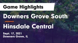 Downers Grove South  vs Hinsdale Central Game Highlights - Sept. 17, 2021