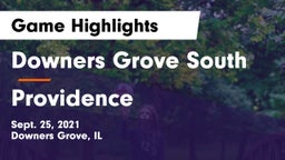 Downers Grove South  vs Providence Game Highlights - Sept. 25, 2021