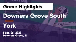 Downers Grove South  vs York  Game Highlights - Sept. 26, 2022