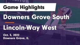 Downers Grove South  vs Lincoln-Way West  Game Highlights - Oct. 5, 2022