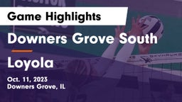 Downers Grove South  vs Loyola Game Highlights - Oct. 11, 2023