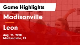 Madisonville  vs Leon  Game Highlights - Aug. 25, 2020