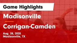Madisonville  vs Corrigan-Camden  Game Highlights - Aug. 28, 2020