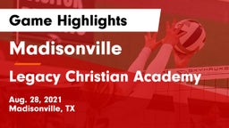 Madisonville  vs Legacy Christian Academy  Game Highlights - Aug. 28, 2021