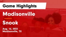 Madisonville  vs Snook  Game Highlights - Aug. 16, 2022