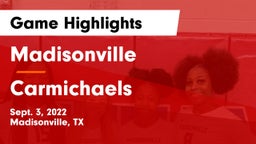 Madisonville  vs Carmichaels  Game Highlights - Sept. 3, 2022