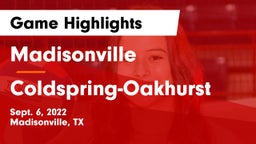 Madisonville  vs Coldspring-Oakhurst  Game Highlights - Sept. 6, 2022