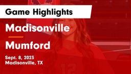 Madisonville  vs Mumford  Game Highlights - Sept. 8, 2023