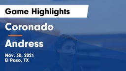 Coronado  vs Andress  Game Highlights - Nov. 30, 2021