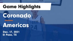 Coronado  vs Americas Game Highlights - Dec. 17, 2021