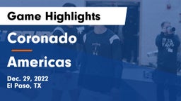 Coronado  vs Americas  Game Highlights - Dec. 29, 2022