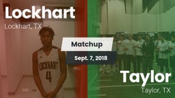 Matchup: Lockhart  vs. Taylor  2018