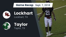 Recap: Lockhart  vs. Taylor  2018