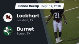 Recap: Lockhart  vs. Burnet  2018