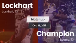 Matchup: Lockhart  vs. Champion  2018