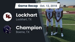 Recap: Lockhart  vs. Champion  2018