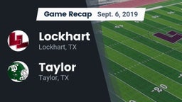 Recap: Lockhart  vs. Taylor  2019