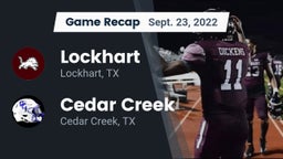 Recap: Lockhart  vs. Cedar Creek  2022