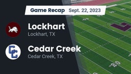 Recap: Lockhart  vs. Cedar Creek  2023