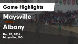 Maysville  vs Albany  Game Highlights - Dec 06, 2016