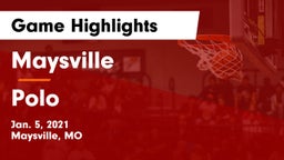 Maysville  vs Polo  Game Highlights - Jan. 5, 2021