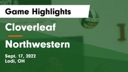 Cloverleaf  vs Northwestern Game Highlights - Sept. 17, 2022