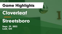 Cloverleaf  vs Streetsboro  Game Highlights - Sept. 29, 2022