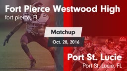 Matchup: Fort Pierce vs. Port St. Lucie  2016