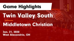 Twin Valley South  vs Middletown Christian  Game Highlights - Jan. 21, 2020