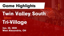 Twin Valley South  vs Tri-Village  Game Highlights - Jan. 30, 2020