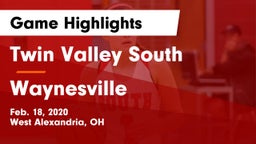 Twin Valley South  vs Waynesville Game Highlights - Feb. 18, 2020
