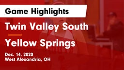 Twin Valley South  vs Yellow Springs  Game Highlights - Dec. 14, 2020