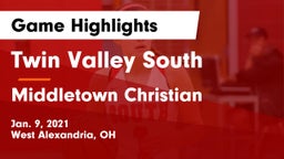 Twin Valley South  vs Middletown Christian  Game Highlights - Jan. 9, 2021