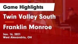 Twin Valley South  vs Franklin Monroe  Game Highlights - Jan. 16, 2021