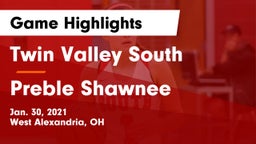 Twin Valley South  vs Preble Shawnee  Game Highlights - Jan. 30, 2021