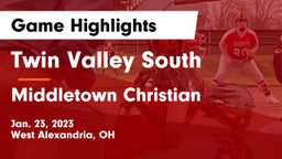Twin Valley South  vs Middletown Christian  Game Highlights - Jan. 23, 2023