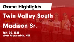 Twin Valley South  vs Madison Sr.  Game Highlights - Jan. 30, 2023