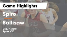 Spiro  vs Sallisaw  Game Highlights - Dec. 7, 2018