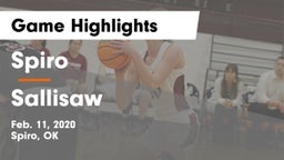 Spiro  vs Sallisaw  Game Highlights - Feb. 11, 2020