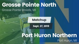 Matchup: Grosse Pointe North vs. Port Huron Northern  2019