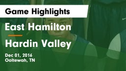 East Hamilton  vs Hardin Valley  Game Highlights - Dec 01, 2016