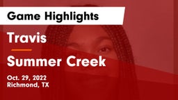 Travis  vs Summer Creek  Game Highlights - Oct. 29, 2022