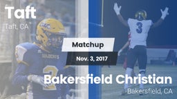 Matchup: Taft  vs. Bakersfield Christian  2017